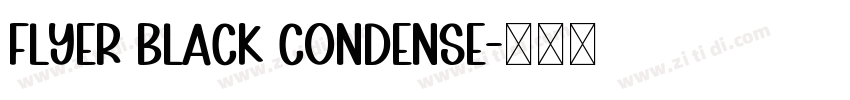 flyer black condense字体转换